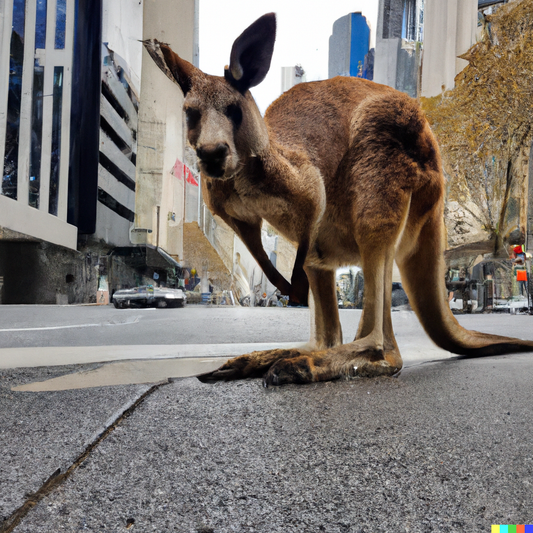 Kangaroo in melbourne