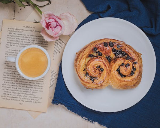danish pastry with cofee